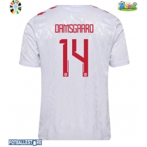 Danmark Mikkel Damsgaard #14 Bortedrakt EM 2024 Kortermet